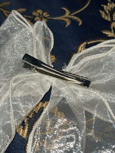 Elegant White Bow Hair Accessory