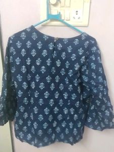 Navy Blue Short Kurti