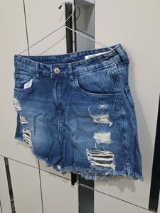 Distressed Denim Shorts