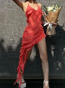 Chic Ruffled Halter Neck Dress