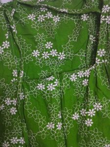 Savana Beach backless Green Embroidered Dress