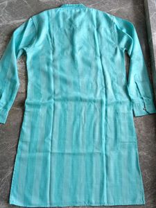 Men's Teal Striped Kurta