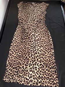 Leopard Print Ruched Dress