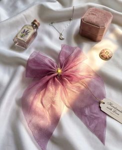 Handmade Lavender Bow Clip