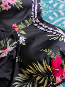 Tropical Floral Halterneck Bikini Top