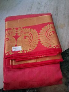 Kanjeevaram Silk Saree with Peacock Motifs