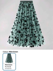 Sheer Floral Print Maxi Skirt