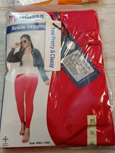 Alfassa Ankle Leggings - Red