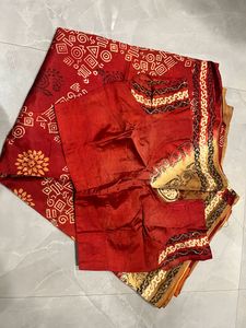 Aari work Pure Silk saree.