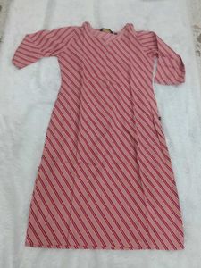 Pink Striped Kurta