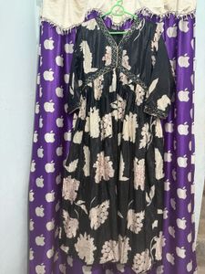 Elegant Black Floral Kurta set
