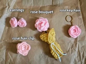 crochet rose hamper pinteresty 🎀