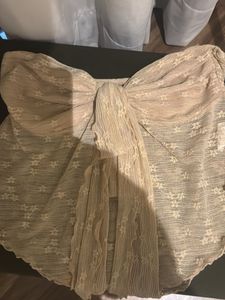 Sheer Lace Tube Top in Nude color