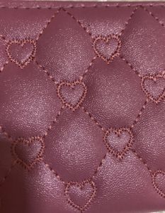 Pink Hearts Artificial Leather Wallet