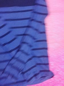 Blue Striped Long Sleeve Top