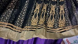 Elegant Black &amp; Gold Embroidered Kurta Set