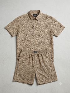 Men's Sleepwear Set Leapoard print waist 32