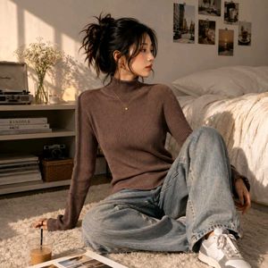 Cozy Mock Neck Ribbed Sweater