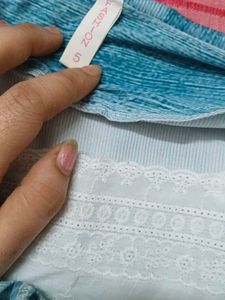 korea Blue Tie-Dye night dress