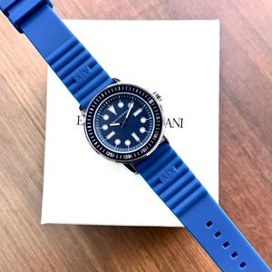 ARMANI EXCHANGE MENS BLUE STRAP WATCH