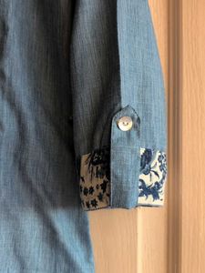 Soch Denim print Cotton Kurta