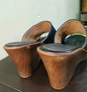 Women's Casual Black Wedge Sandal