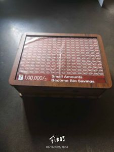 Wooden Savings Box - Small Amounts, Big Saving