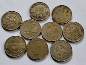 Rare Indian Commemorative Coins 9 Pcs Set