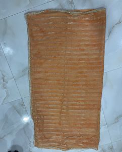Orange Printed Dress Material