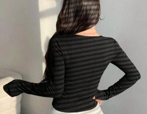 Black Lace Trim Square Neck Top