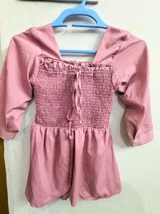 Smocked Square Neck Top