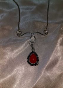 victorian red stone headpiece/necklace