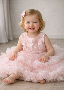 Pink Ruffled Party Dress