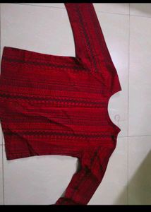 Red Printed Kurta