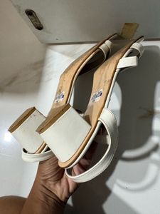 White Strappy Heeled Sandals
