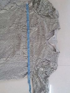 Elegant Lace Silver Greyish Tops