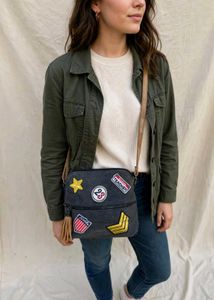 Unique denim Crossbody Bag