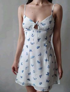 Butterfly Print H&amp;M Mini Dress