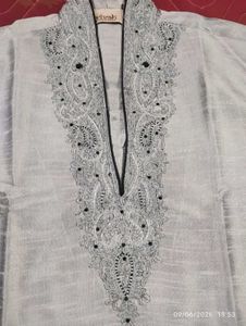 silver kurta set....