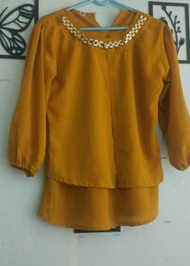 Mustard Yellow Embellished top