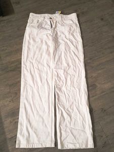Off- White Wide-Leg High-Waist Jeans