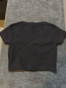 Ribbed V-Neck Crop Top