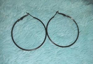 Black Hoop Earrings