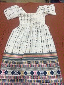 Boho Print Smocked Maxi Dress