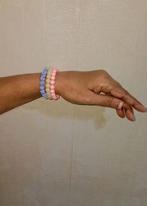 Handmade Stack Of 3 Beautiful Beaded Bracelet