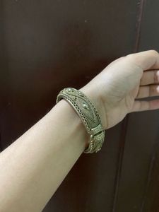 Boho Chic Beaded Metal Bangle Set