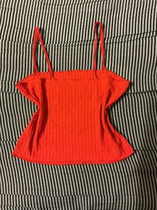 Red Sleeveless Crop Top