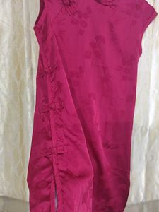 Red Chinese Cheongsam Dress Top