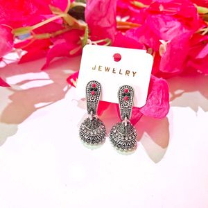 Mini Oxidized Jhumka Earrings (Pack of 10 pcs)
