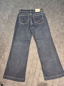 Trendy Melbon Wide Leg Jeans with Front Patch Pock